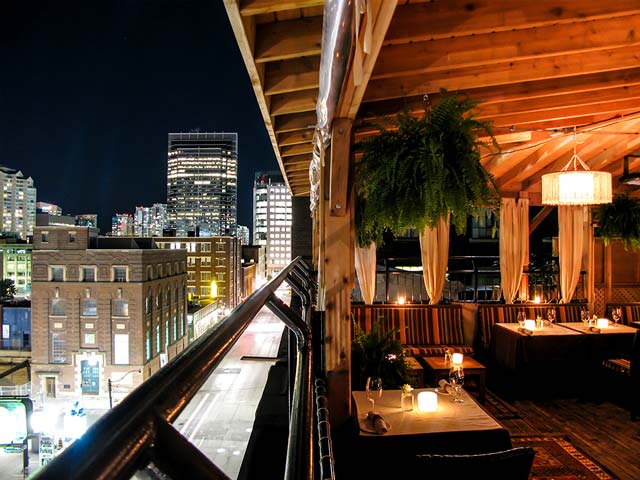 Rooftop Patio Toronto Italian Restaurant Romantic View at The Fifth