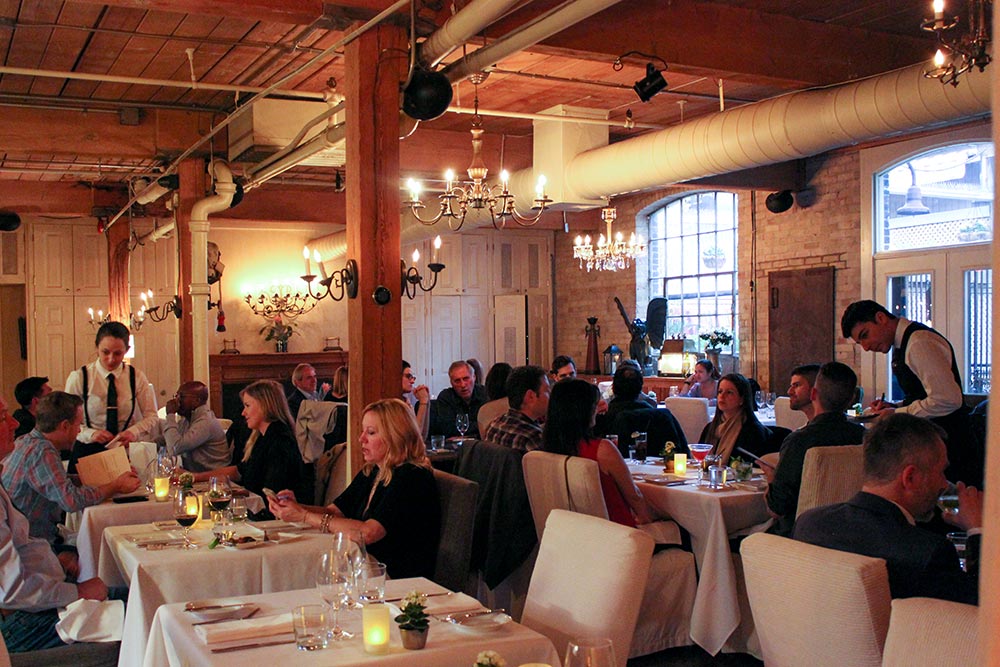 The Fifth Toronto Italian Restaurant Rooftop Elegant Dining Room