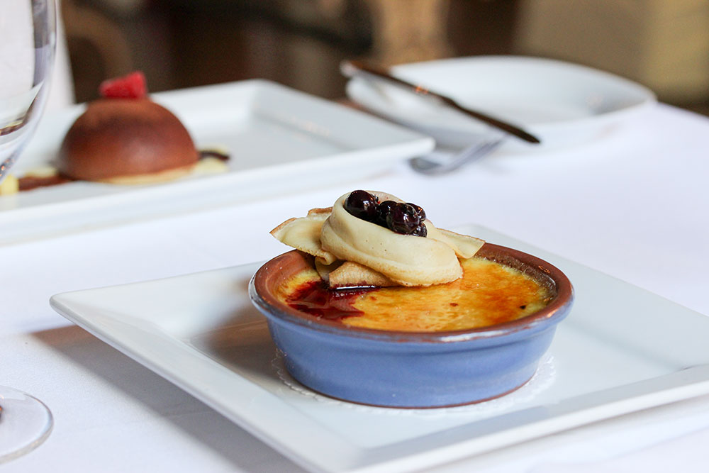 Toronto French Restaurant Lavender Creme Brulee